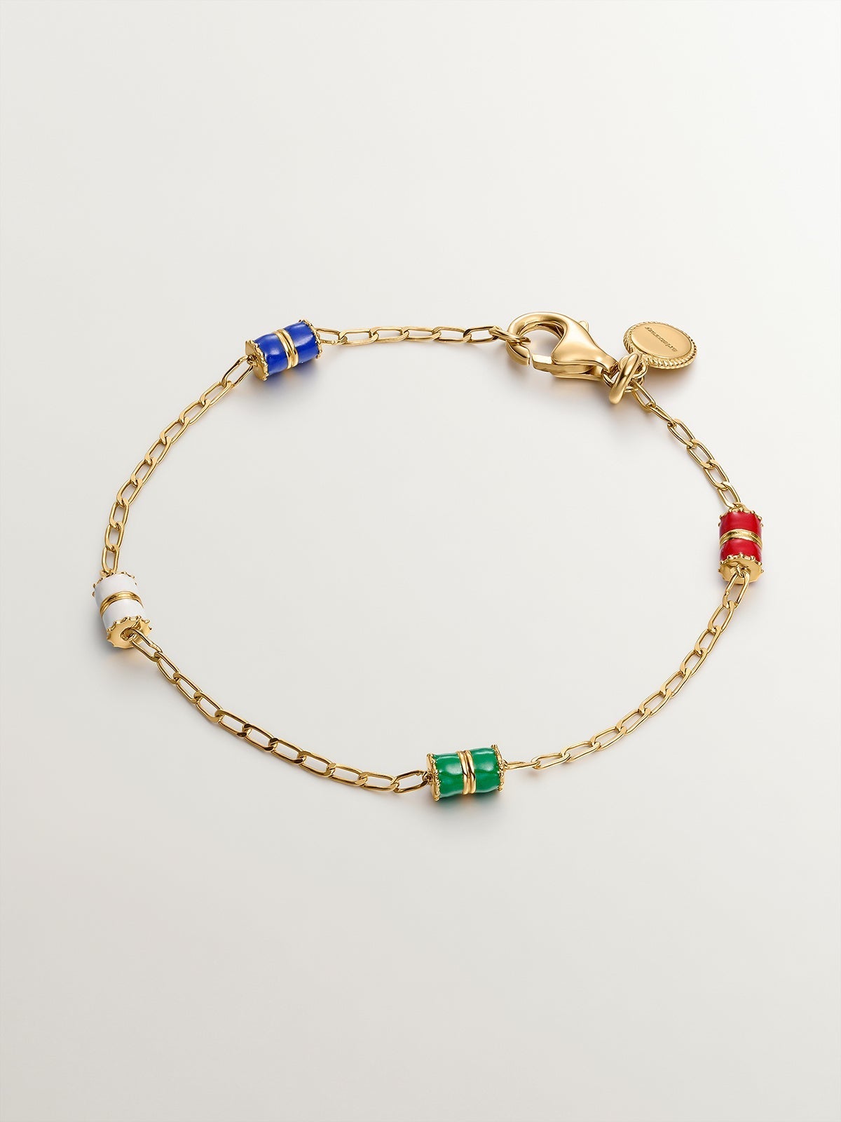 Pulsera de plata 925 con esmalte multicolor