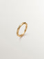Anillo de plata 925 bañada en oro amarillo de 18K con topacios blancos