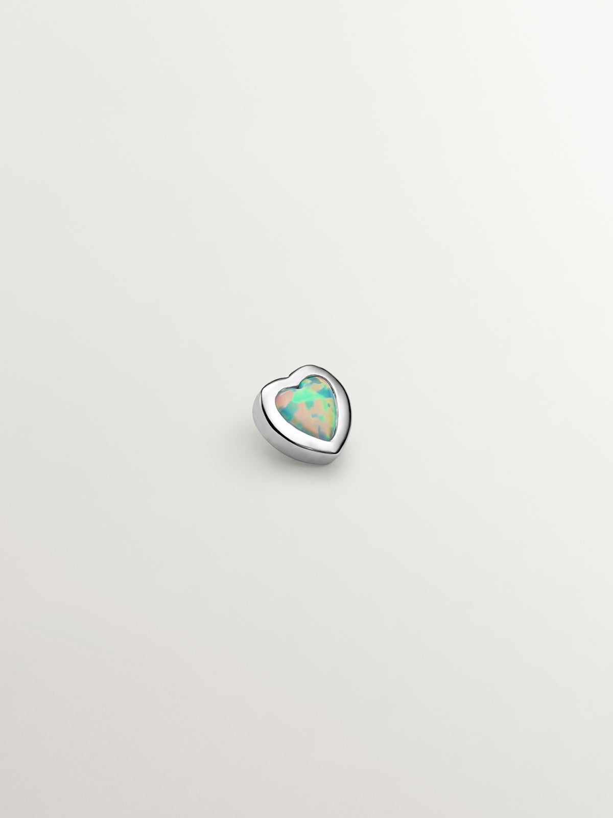 Piercing individual de oro banco de 18K con ópalo turquesa