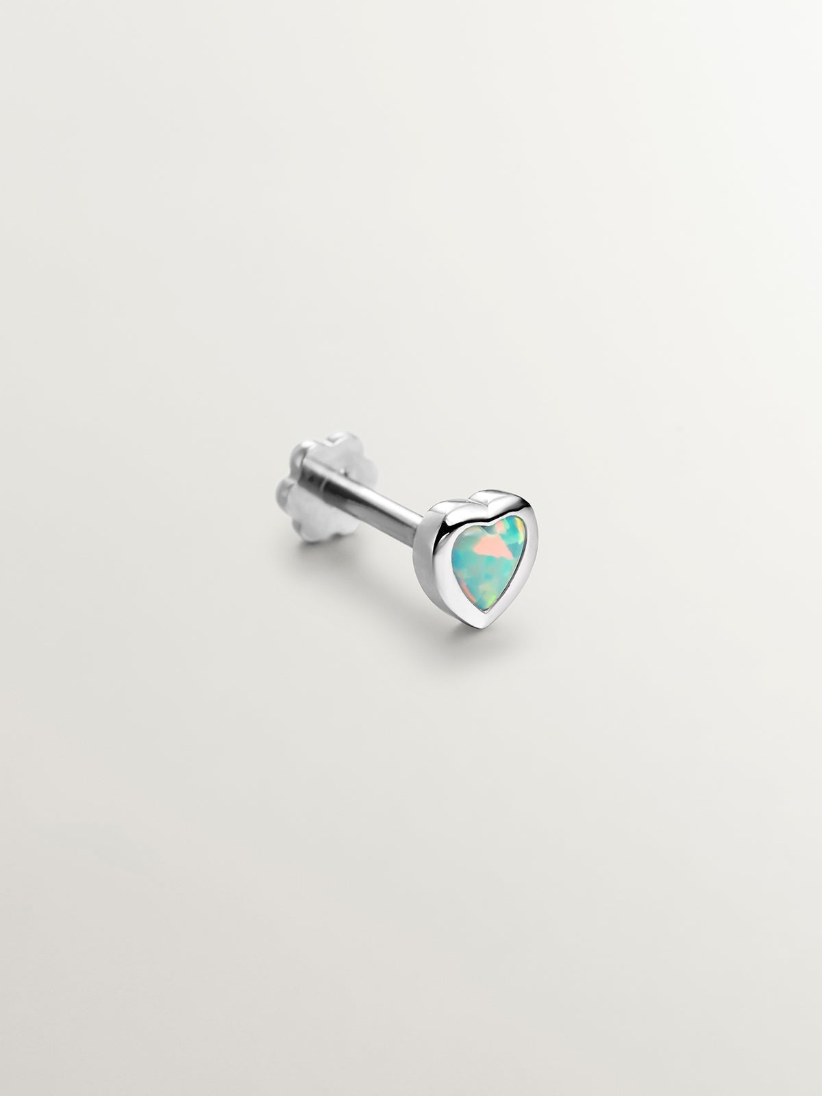 Piercing individual de oro banco de 18K con ópalo turquesa