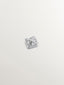 Pendiente individual cuadrado de oro blanco de 18K con diamantes