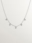 Collar de oro blanco de 18K con formas geométricas y diamantes