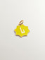 Charm de plata 925 bañada en oro amarillo de 18K con inicial L y esmalte amarillo con forma de estrella