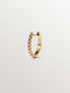 Pendiente de aro individual pequeño de oro de 18K con diamantes