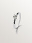 Anillo solitario de oro blanco de 18K con diamante 0,2 cts