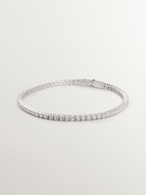 Pulsera de plata 925 con topacios blancos