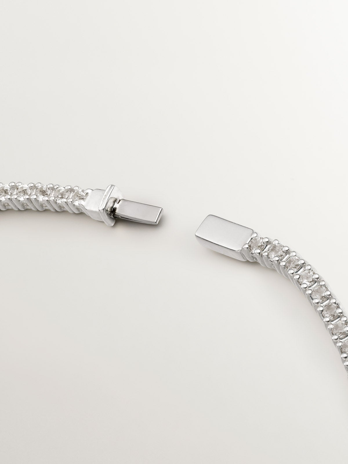 Pulsera de plata 925 con topacios blancos