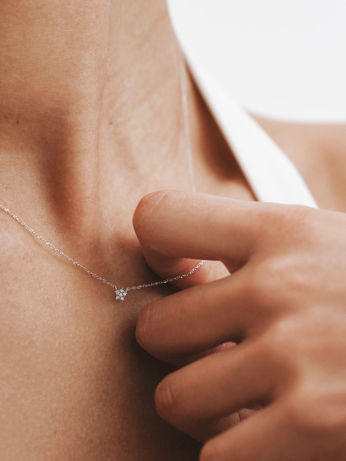 Pendentif étoile En Or Blanc 18 Carats - Neuf Sans Emballage, Bijou Fin Et élégant