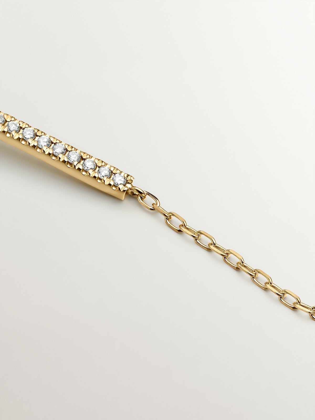 Pulsera de oro amarillo de 18K con diamantes