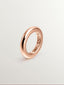 Anillo grueso de plata 925 bañada en oro rosa de 18K