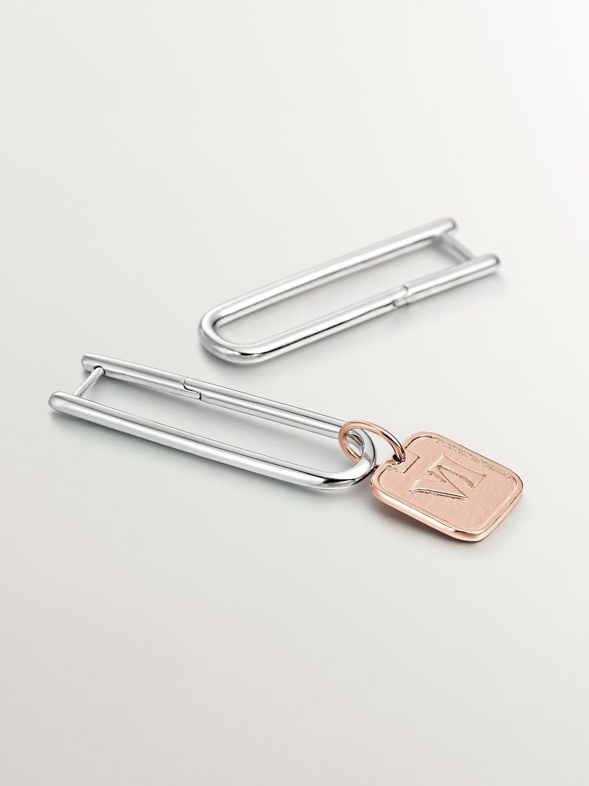Pendientes de aro extra largo de plata 925