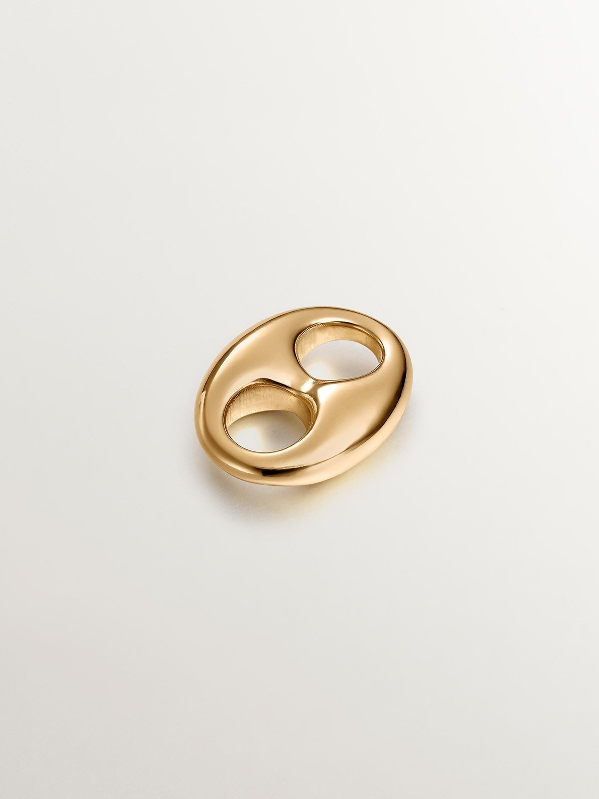 Charm de plata 925 bañada en oro amarillo de 18K calabrote