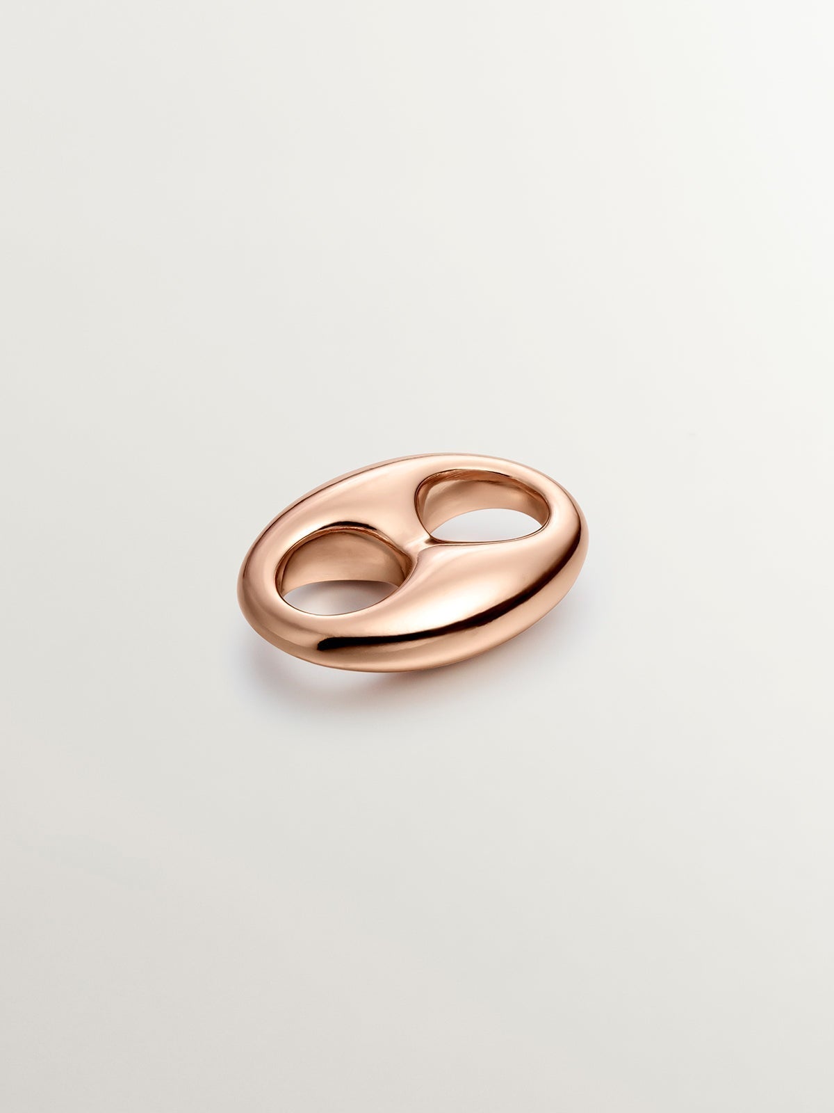 Charm de plata 925 bañada en oro rosa de 18K calabrote