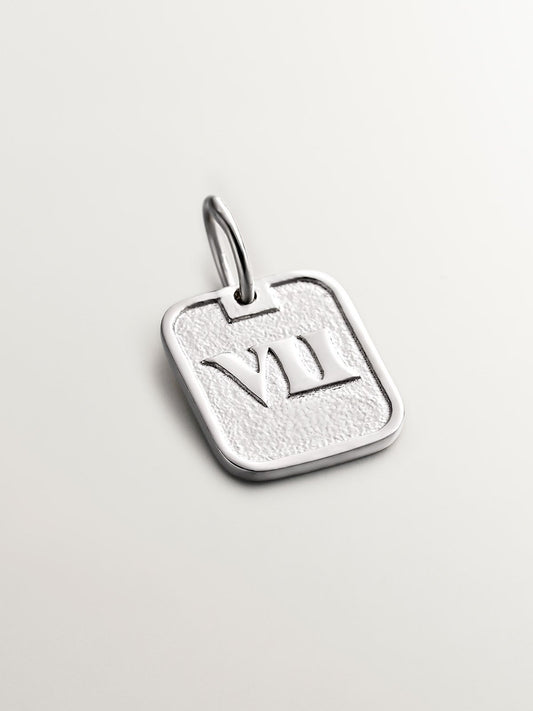 Charm de plata 925 con número 7