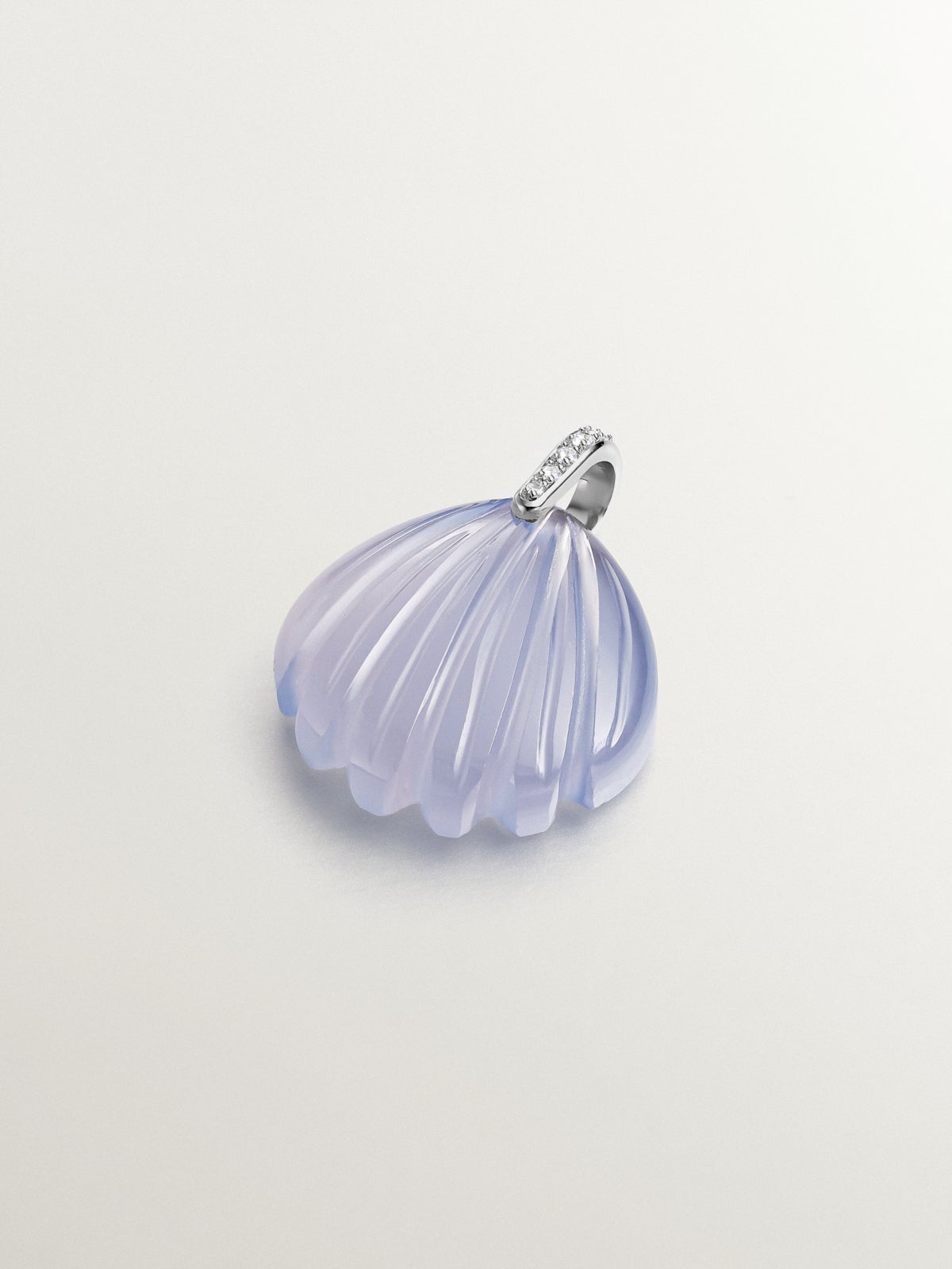 Charm de plata 925 con calcedonia azul y topacios blancos