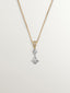 Colgante de oro blanco y amarillo de 18K con diamantes en talla brillante