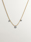 Collar de oro amarillo de 18K con efecto envejecido y diamantes en talla brillante
