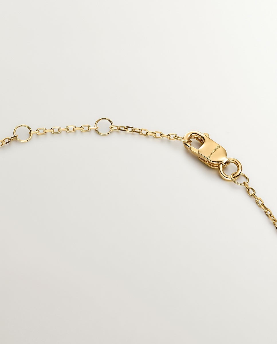 Pulsera de oro blanco y amarillo de 18K con diamantes en talla brillante