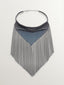 Collar bandana de malla de plata 925 y seda