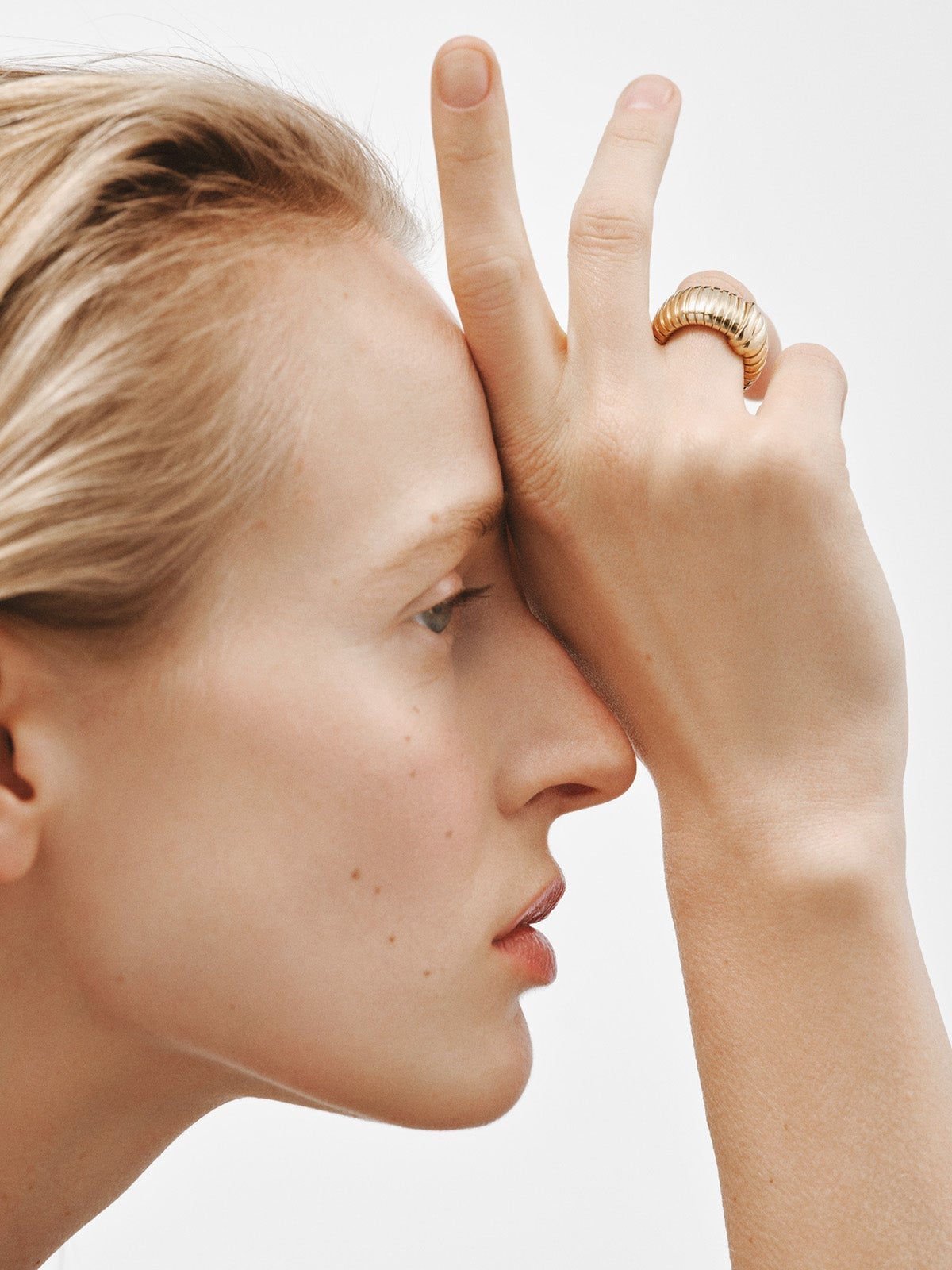 Anillo tubogas de plata 925 bañada en oro amarillo de 18K
