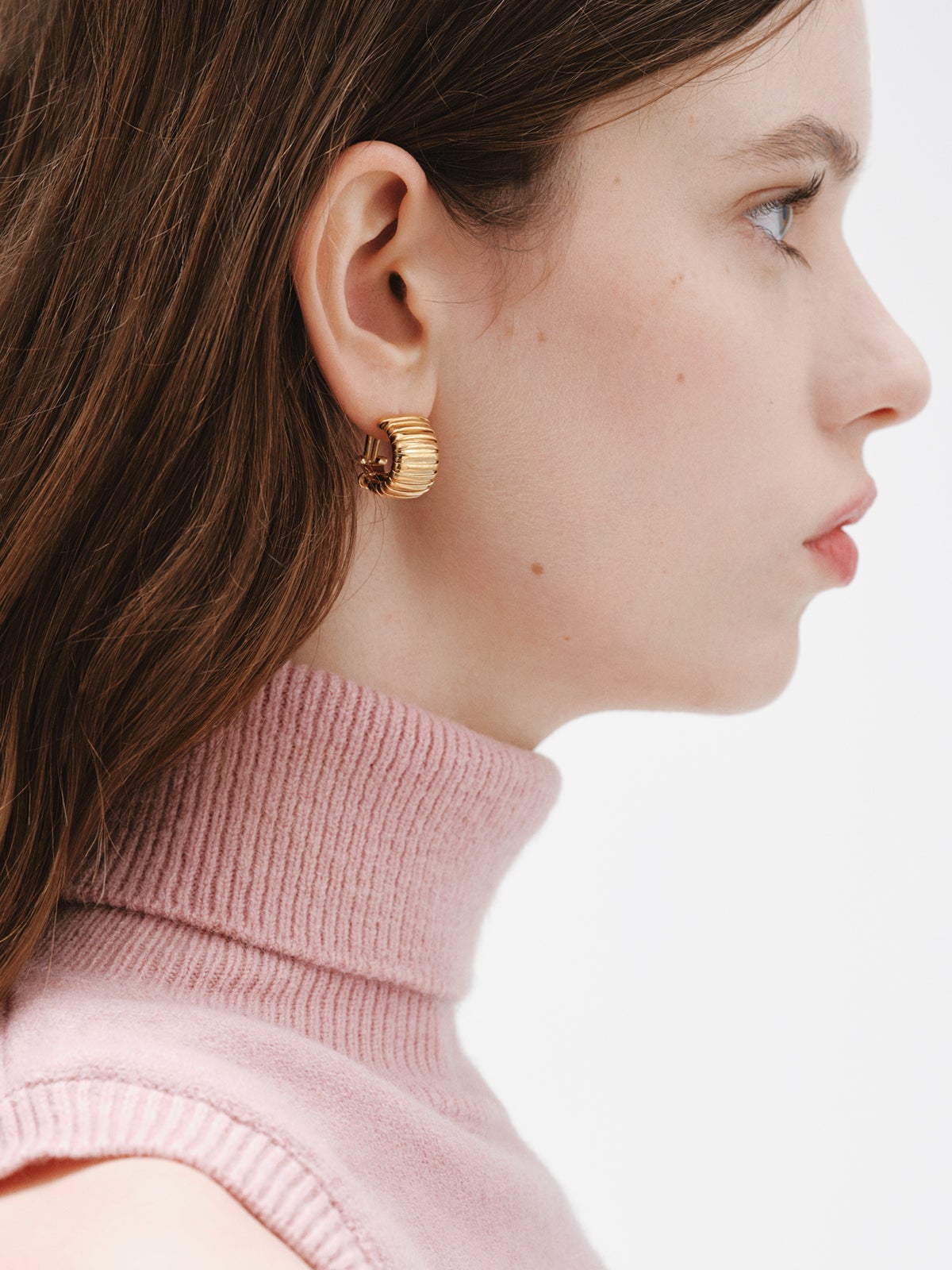 Pendientes tubogas de plata 925 bañada en oro amarillo de 18K