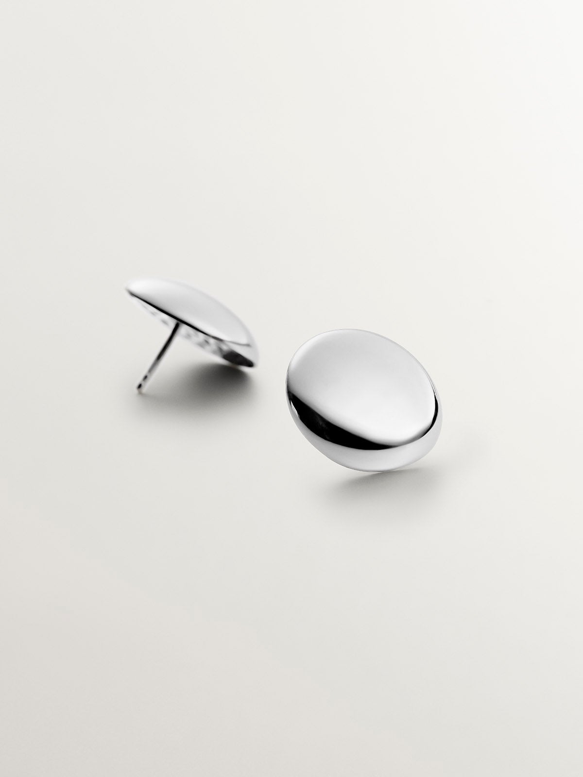 Pendientes de plata 925 con forma redonda