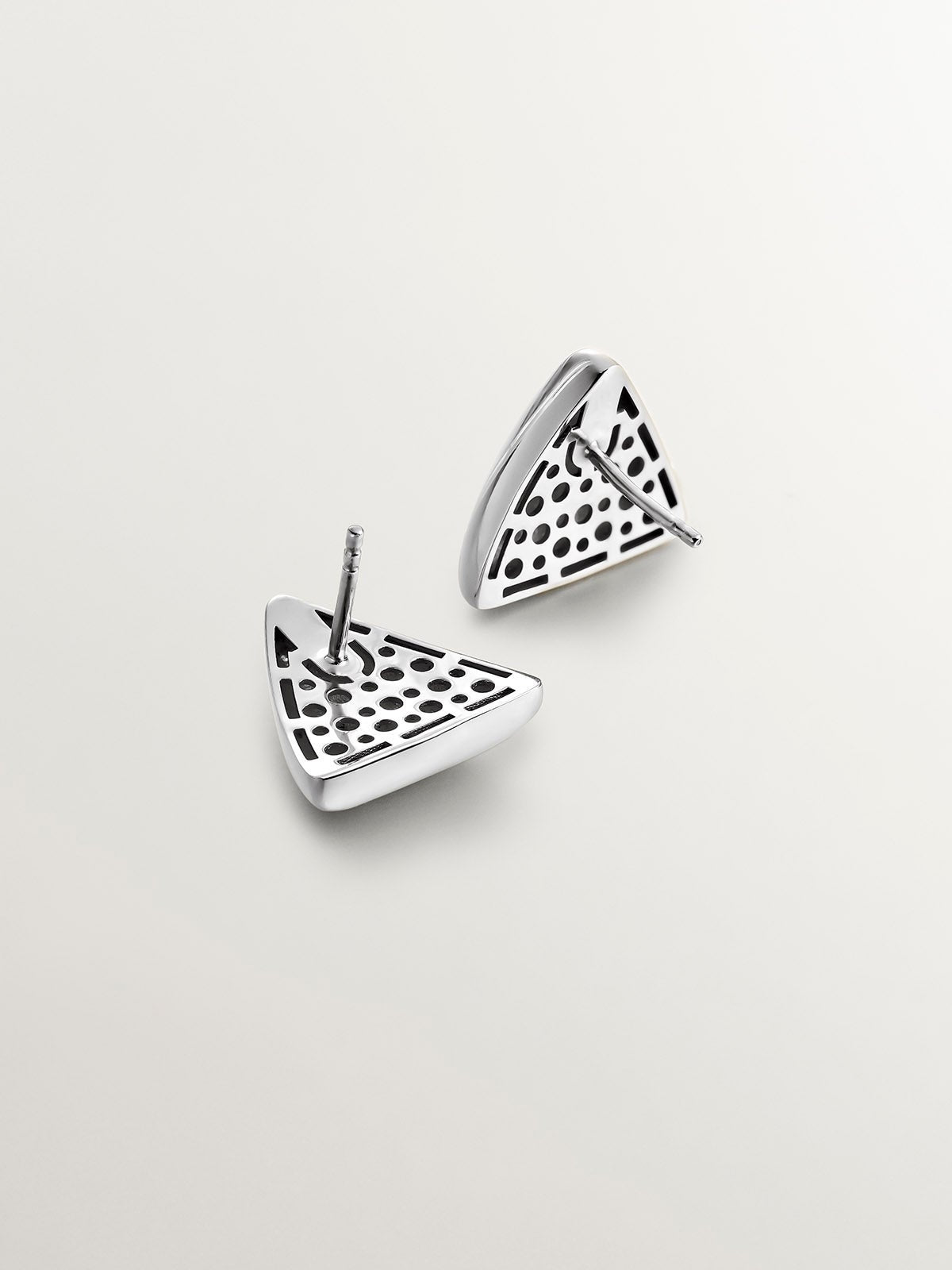 Pendientes de plata 925 con forma triangular