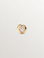Piercing individual de oro amarillo de 18K con diamante central blanco en talla brillante.