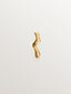 Piercing individual de oro amarillo de 18K con forma orgánica de ola.