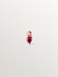 Piercing de oro amarillo de 18K con rodolita en talla pera y amatista en talla brillante