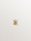 Piercing individual de oro amarillo de 18K con diamante blanco