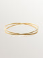 Pulsera rígida estilo semanario de plata 925 bañada en oro amarillo de 18K.