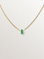 Colgante de oro amarillo de 9K con esmeraldas y diamantes
