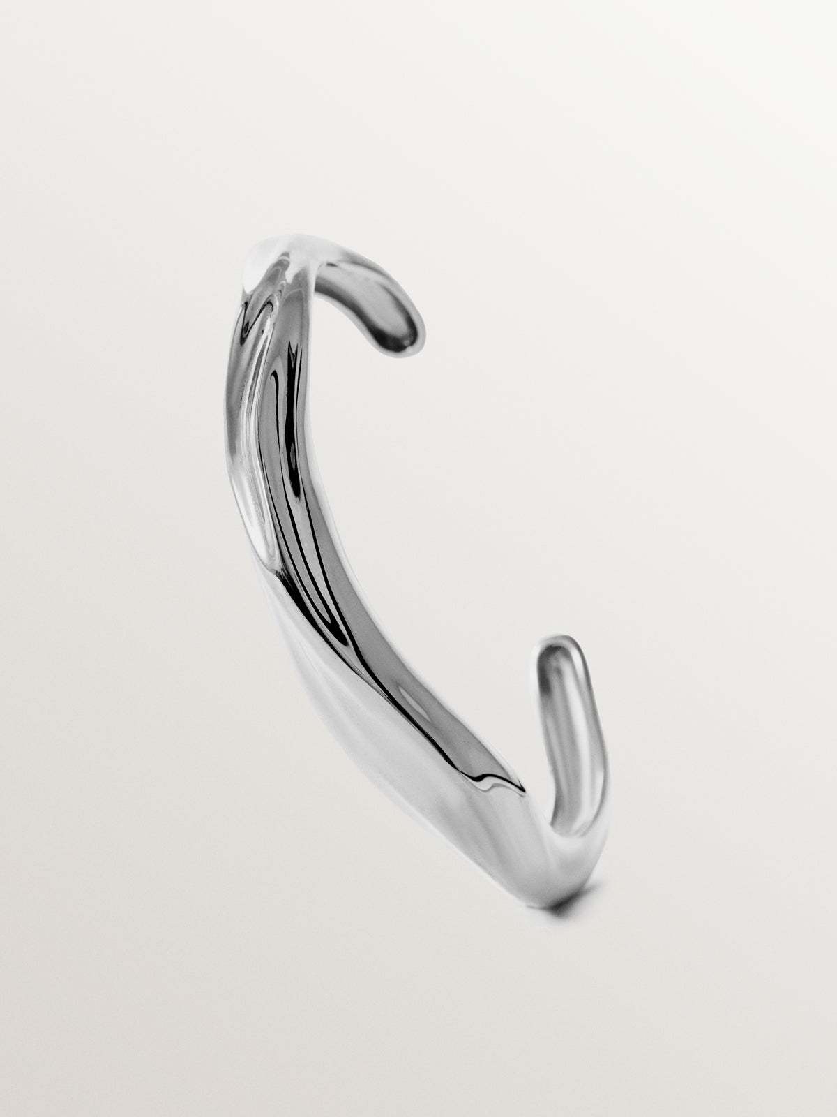 Bracelet Rétro Rigide Couleur Argent Avec Incrustations De Nacre - Référence 4061, Très Bon état