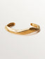 Pulsera rígida de plata 925 bañada en oro amarillo de 18K con textura
