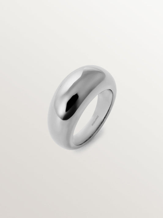 Anillo abombado de plata 925