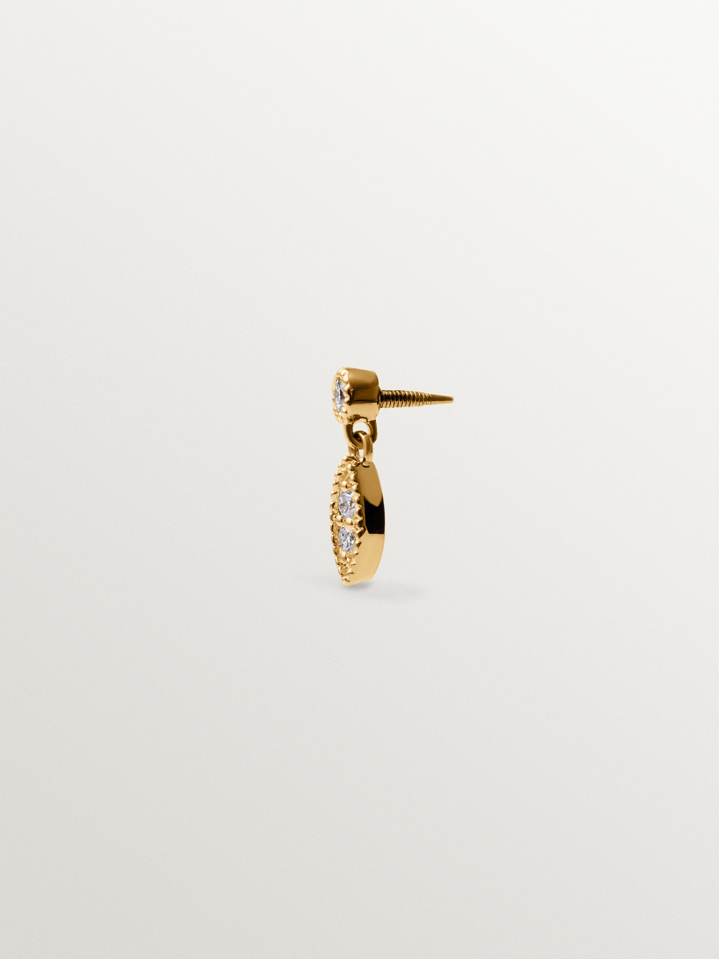 Piercing de oro amarillo de 18K con diamantes en talla brillante