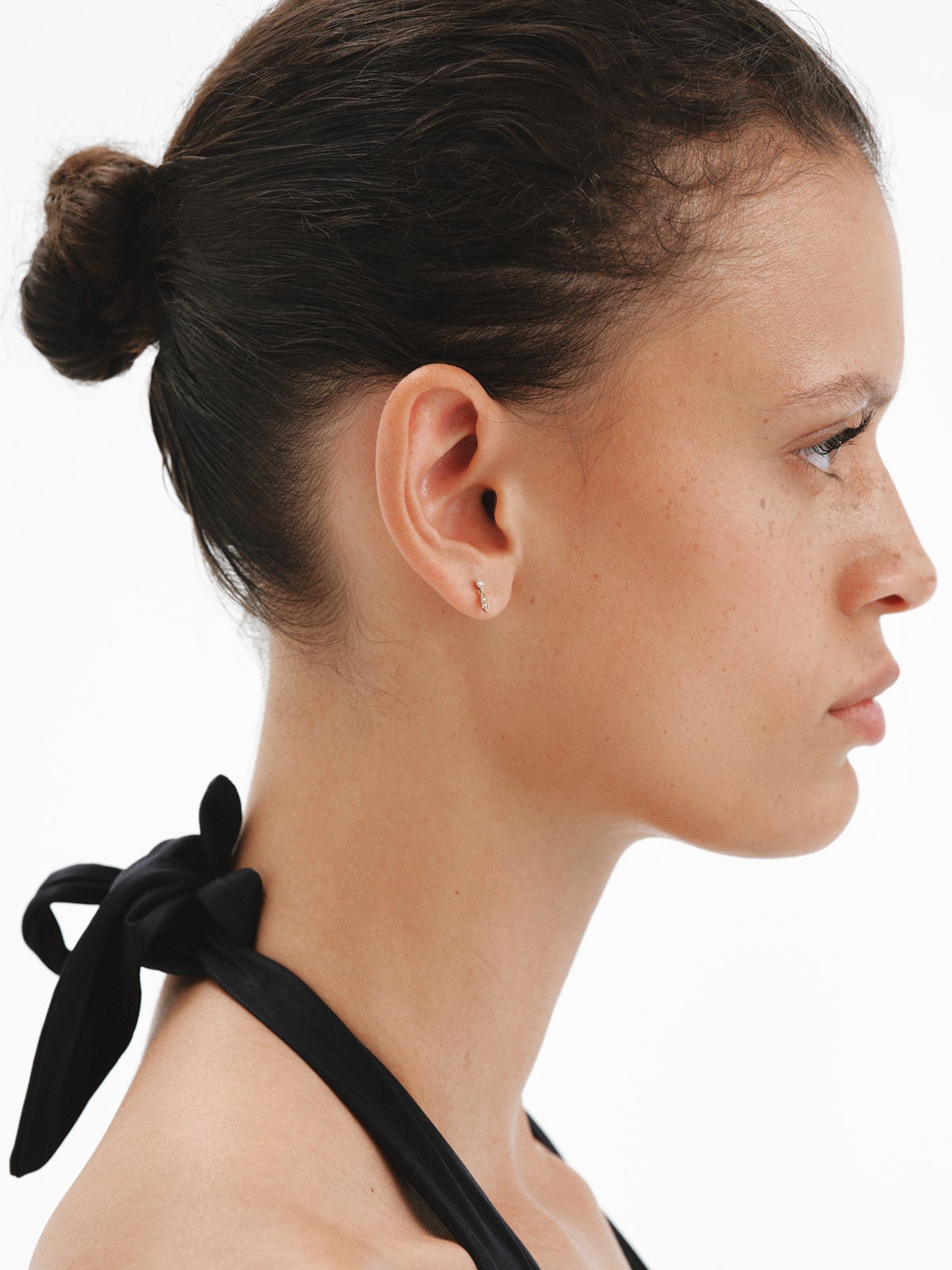 Piercing de oro amarillo de 18K con diamantes en talla brillante