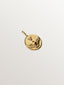 Charm de plata 925 bañada en oro amarillo de 18K con topacios blancos y motivo de pájaro