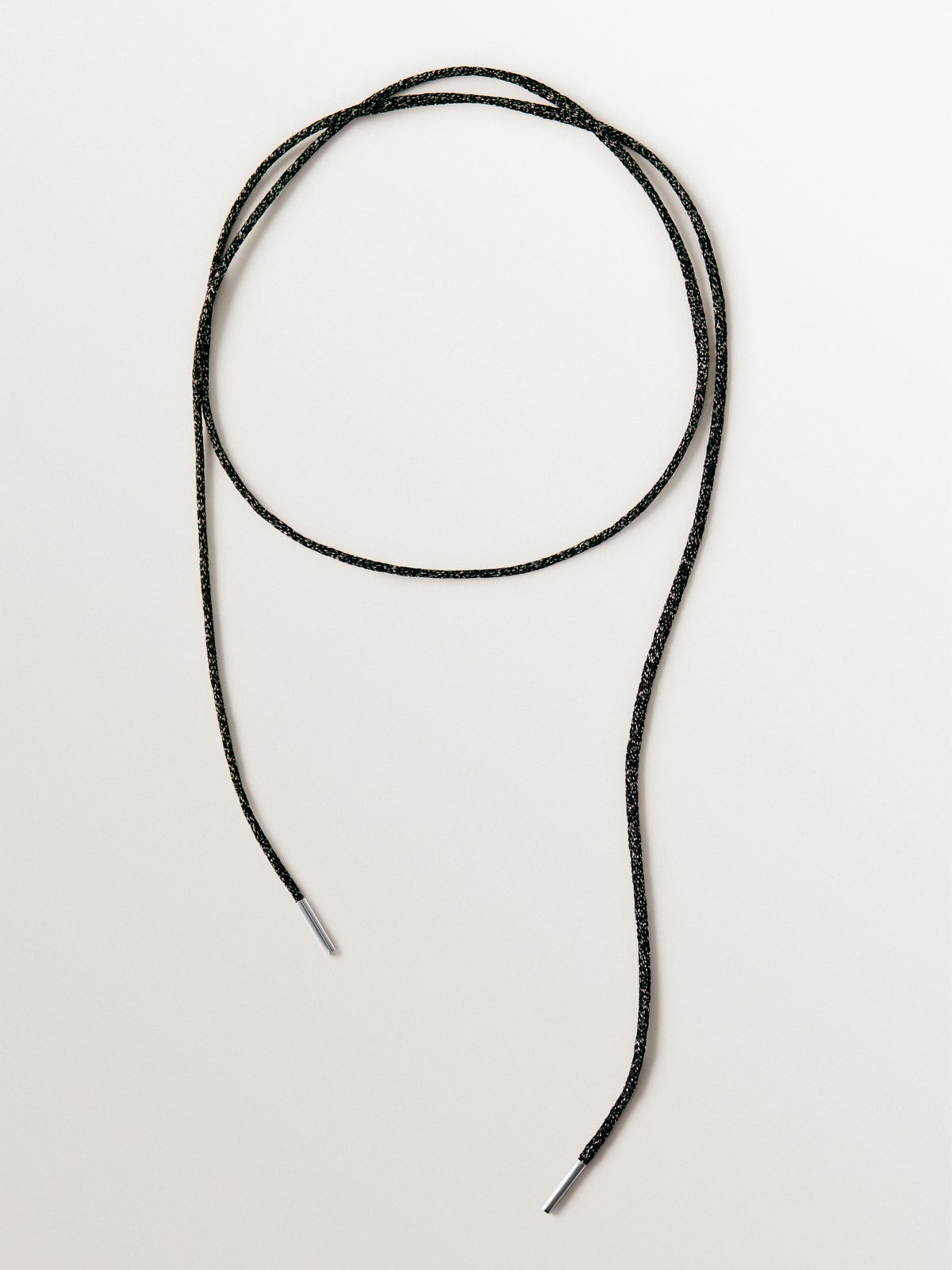 Cordel negro con acabados en plata 925