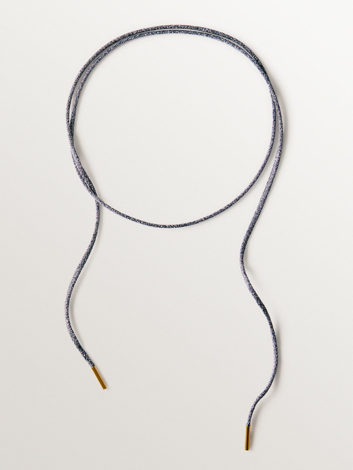 Cordel azul con acabados en plata 925