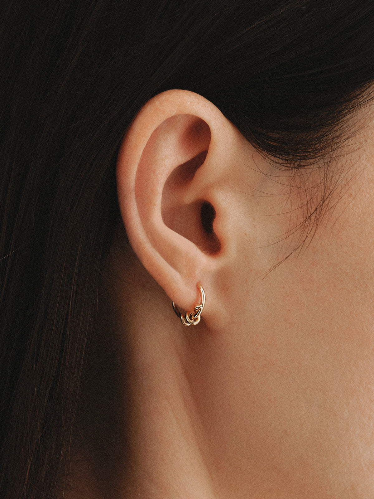 Piercing individual de oro amarillo de 18K con serpiente