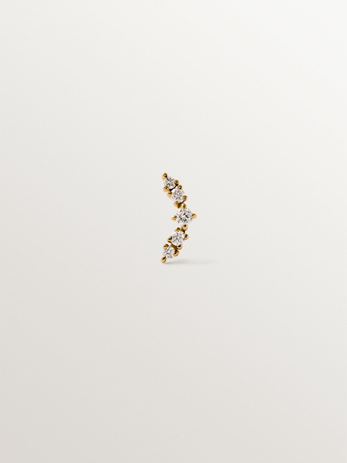 Piercing trepador de oro amarillo de 18K con diamantes