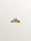Piercing de oro amarillo de 18K con cuarzos citrinos amarillos, zafiros blancos y esmeraldas verdes