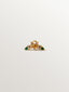 Piercing de oro amarillo de 18K con cuarzos citrinos amarillos, zafiros blancos y esmeraldas verdes