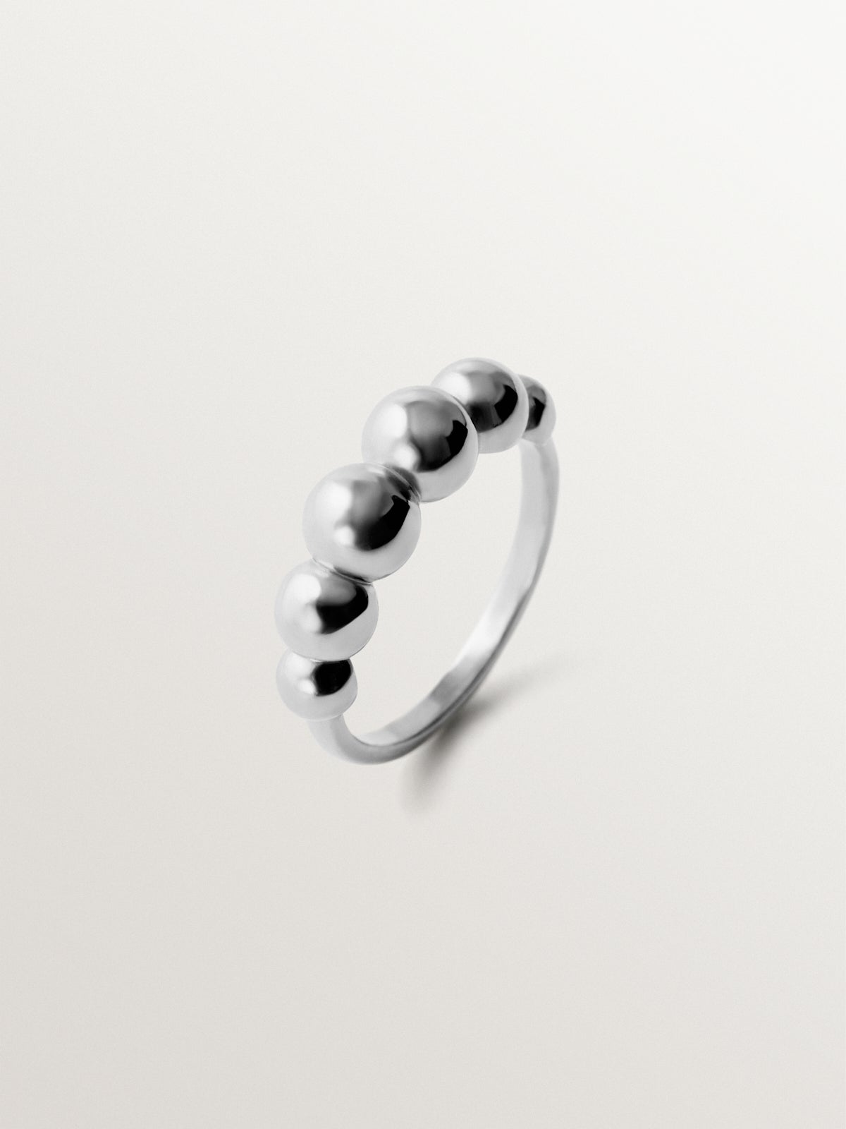 Anillo de plata 925 con motivo de esferas