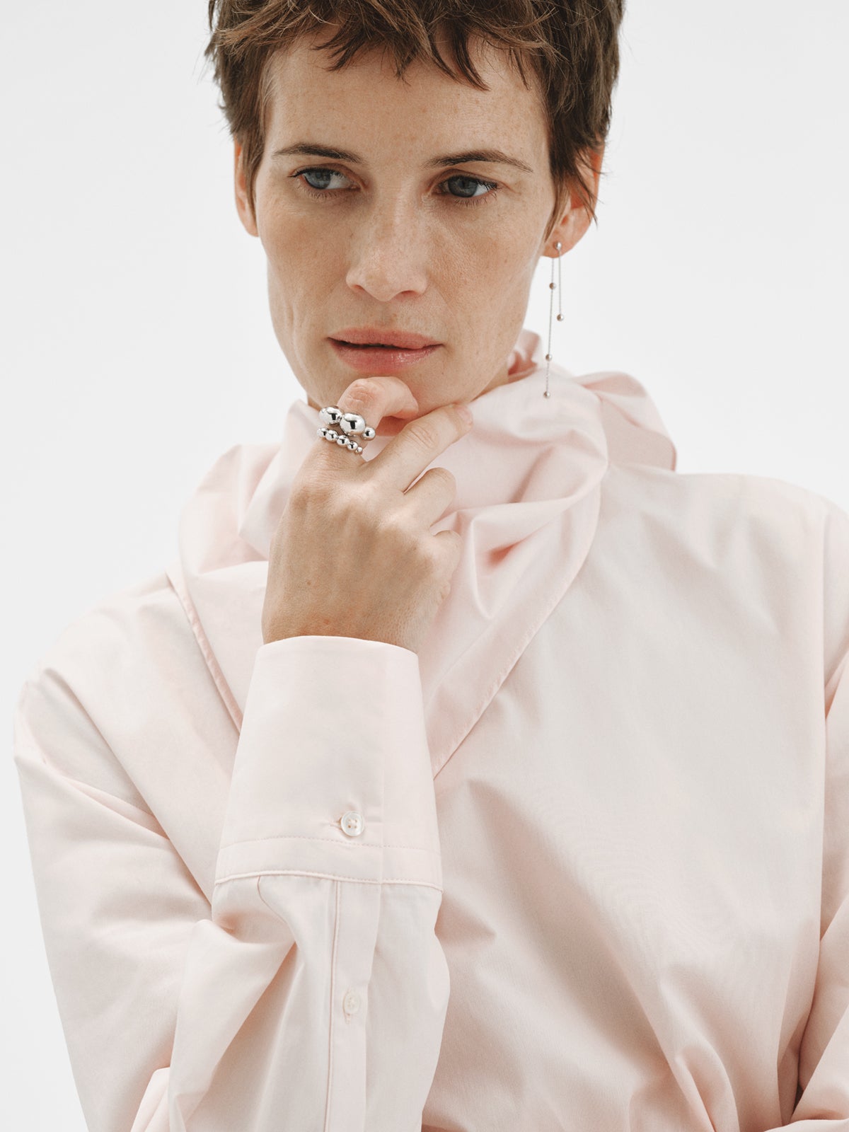 Anillo de plata 925 con motivo de esferas