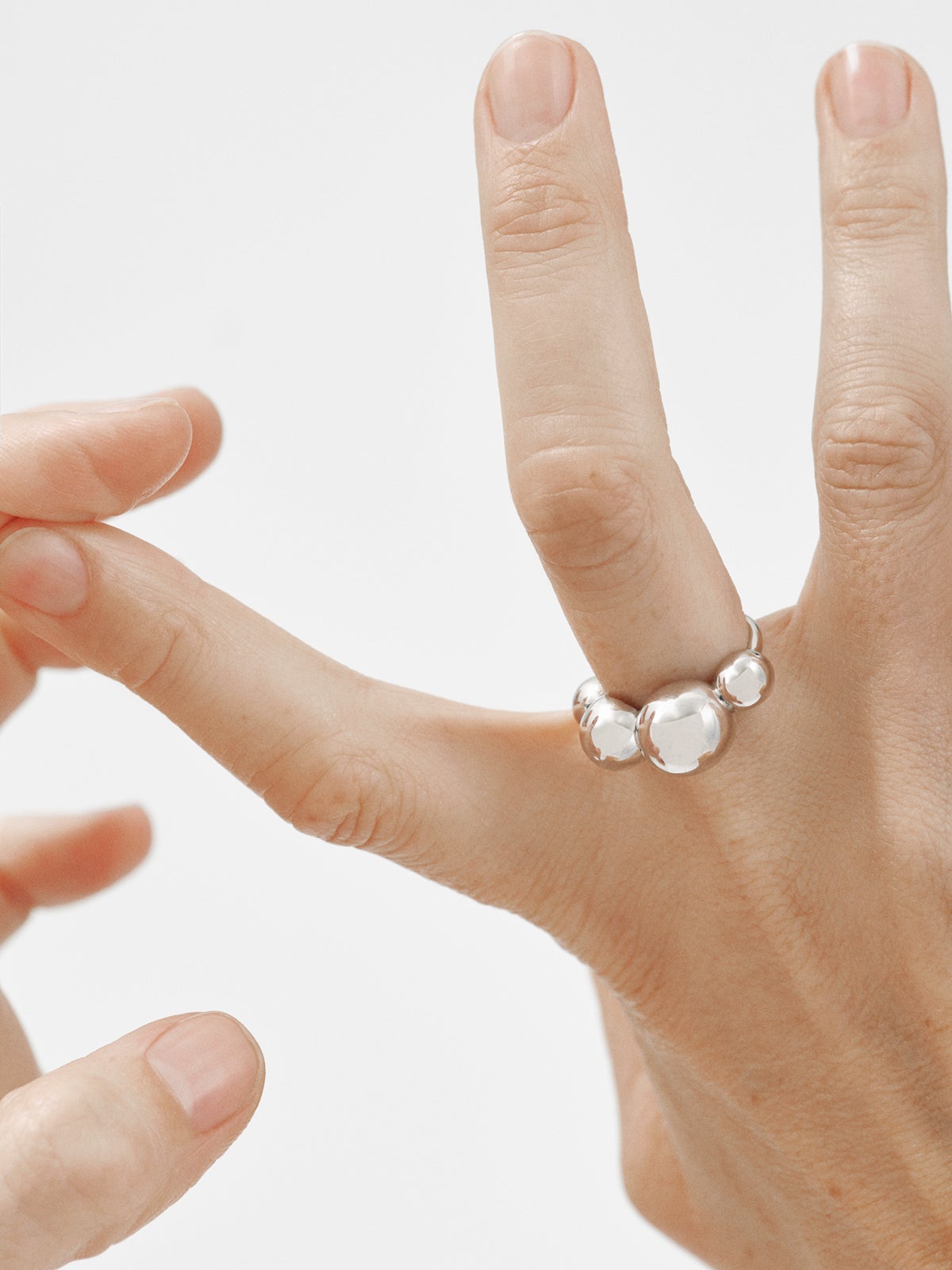 Anillo de plata 925 con esferas