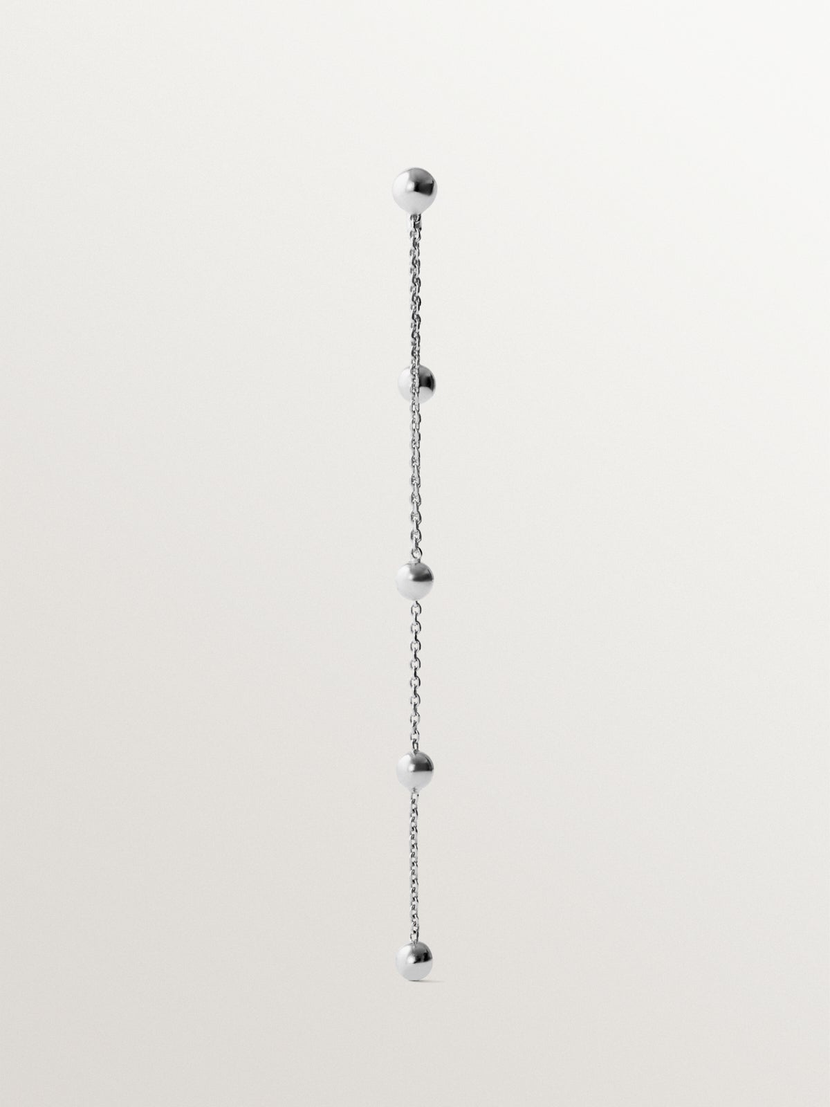 Pendiente colgante individual de plata 925 con esferas