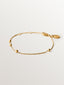 Pulsera de plata 925 bañada en oro amarillo de 18K con motivo de esferas
